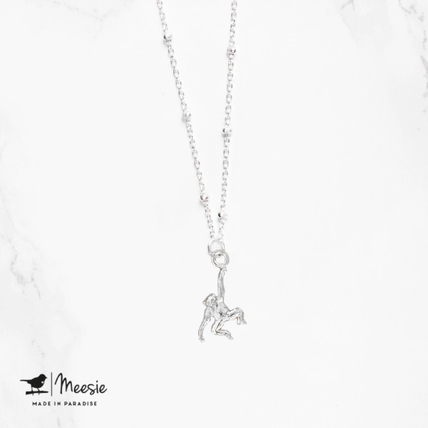 Ketting: Shortie Aap bedel zilver - 3 stuks Ketting: Shortie Aap bedel zilver - 3 stuks